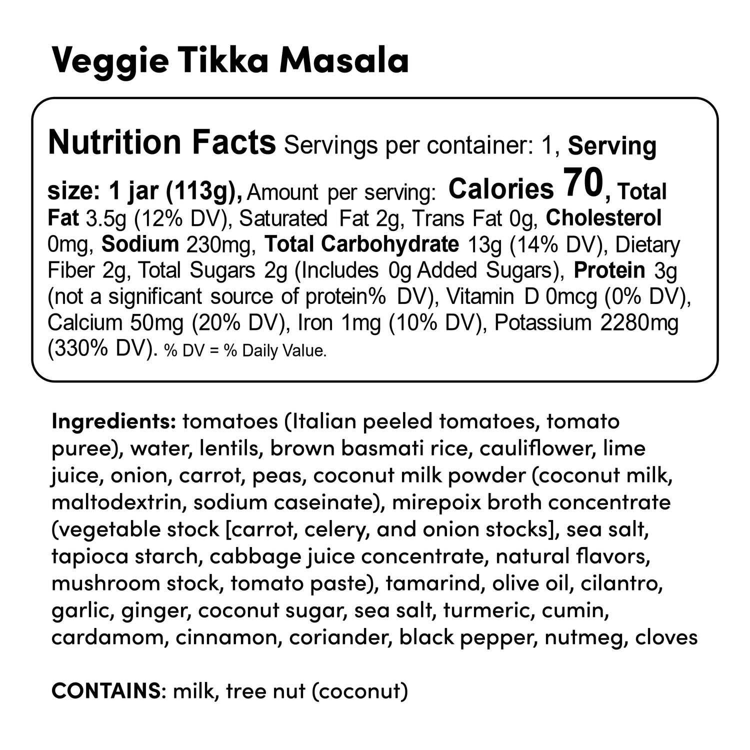 Veggie Tikka Masala - 12 Pack