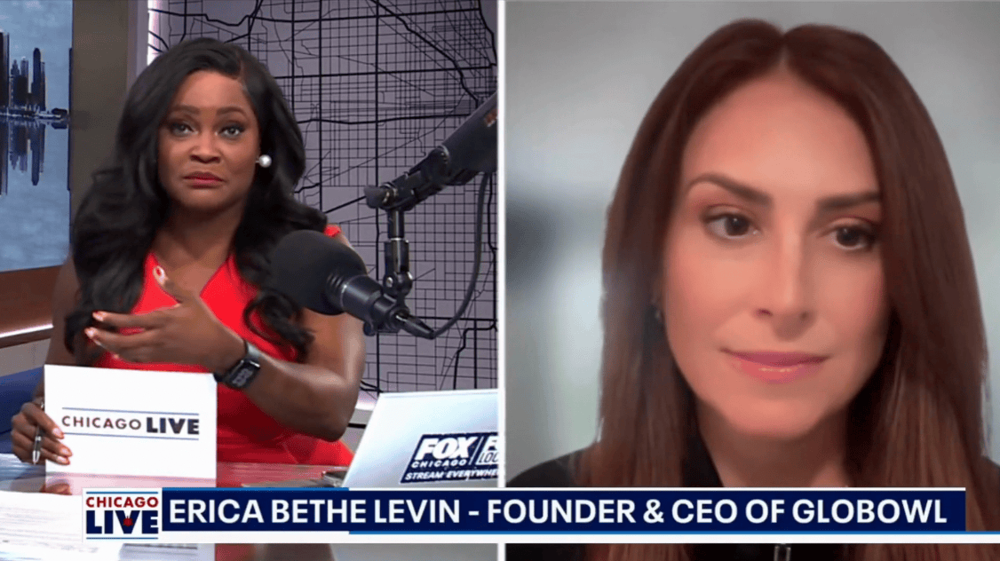 Globowl founder Erica Bethe Levin on FOX Chicago Live discussing microplastics in baby food pouches following the 2026 Greenpeace Tiny Plastics Big Problem report