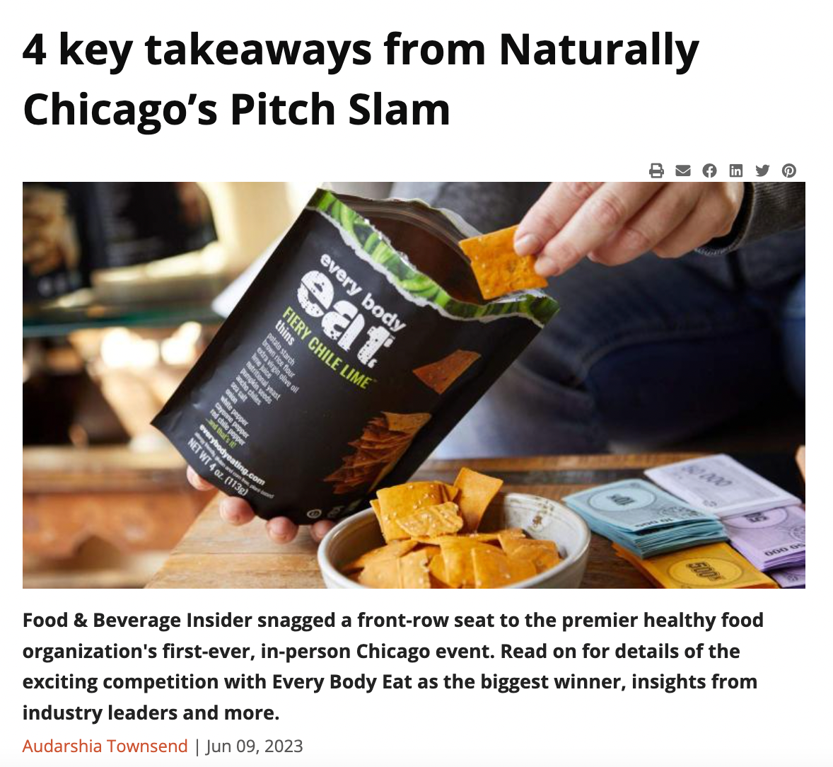 Food & Beverage Insider: 4 Key Takeaways from Naturally Chicago's Pitch Slam