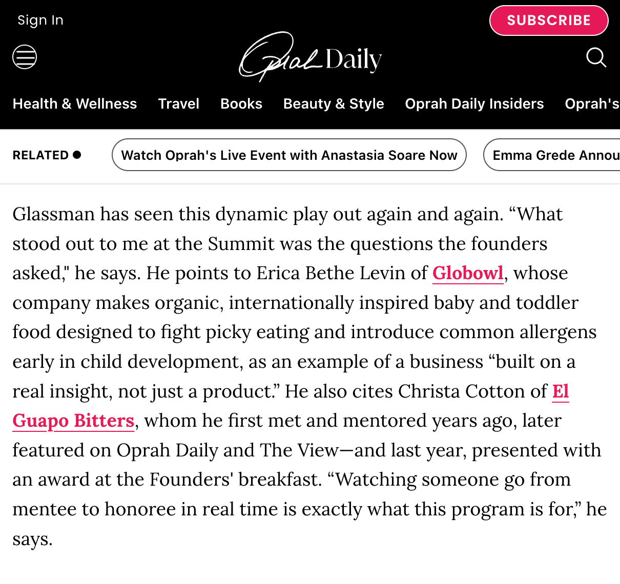 Oprah Daily: Tory Burch Doesn't Want to "Empower" Women. She Wants the World to Invest in Them