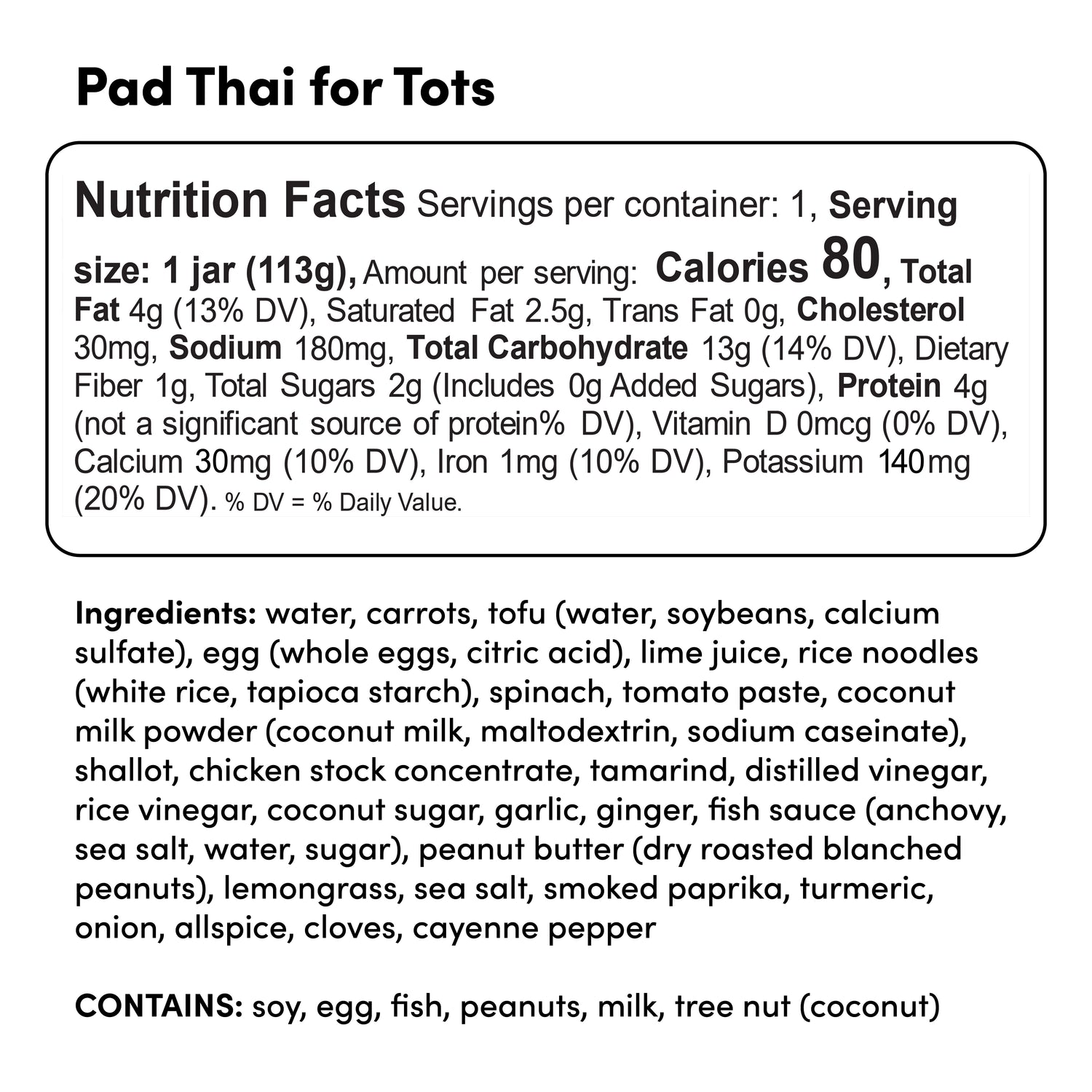 Pad Thai for Tots - 4 Pack